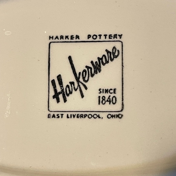 Vintage HarkerWare Pottery Serving Platter bowl, oval - Picture 5 of 7